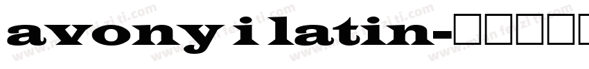 avony i latin字体转换